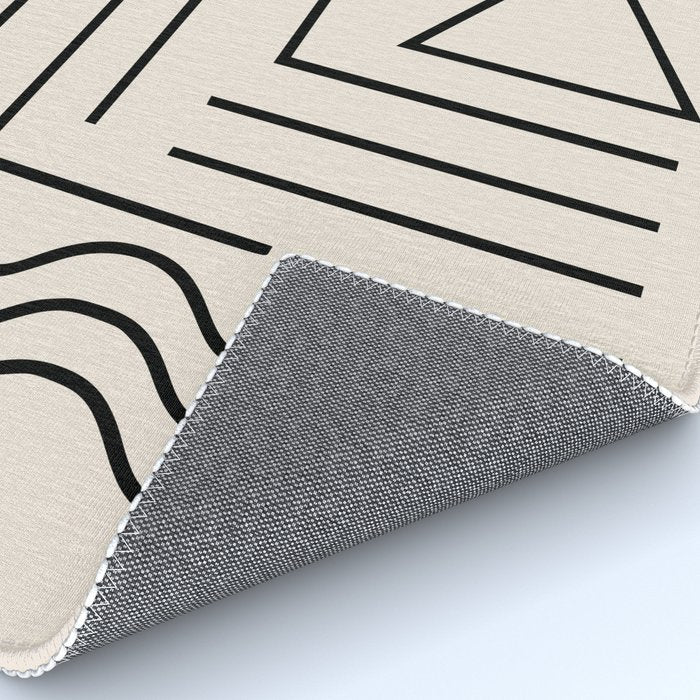 Minimal Bauhaus Geometric Design  Rug Gallery Image 4