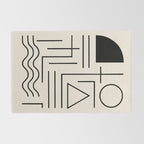Minimal Bauhaus Geometric Design  Rug Gallery Image 2