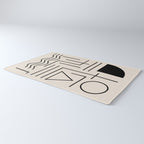 Minimal Bauhaus Geometric Design  Rug Gallery Image 3
