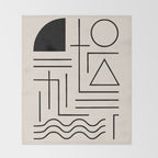 Minimal Bauhaus Geometric Design  Throw Blanket Gallery Image 2