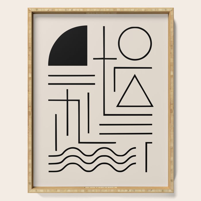 Minimal Bauhaus Geometric Design  Serving Tray Gallery Image 1