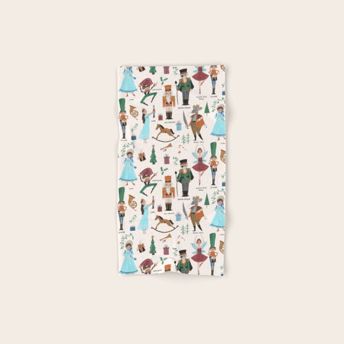Festive Nutcracker holiday pattern Bath Towel Gallery Image 1