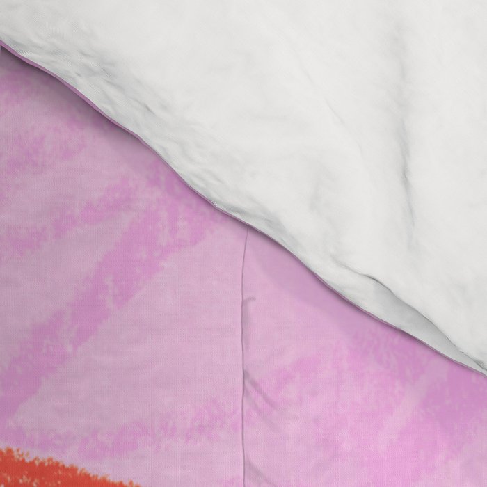 Retro Sunflower & Rainbow in Pink Comforter Gallery Image 4