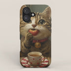 Tea Time Cat IV iPhone Case Gallery Image 1