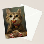 Tea Time Cat IV Stationery Card Gallery Image 2