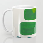 Minimalist Modern Mid Century Colorful Abstract Shapes Phthalo Blue Lime Green Gradient Overlapping Coffee Mug Gallery Image 3
