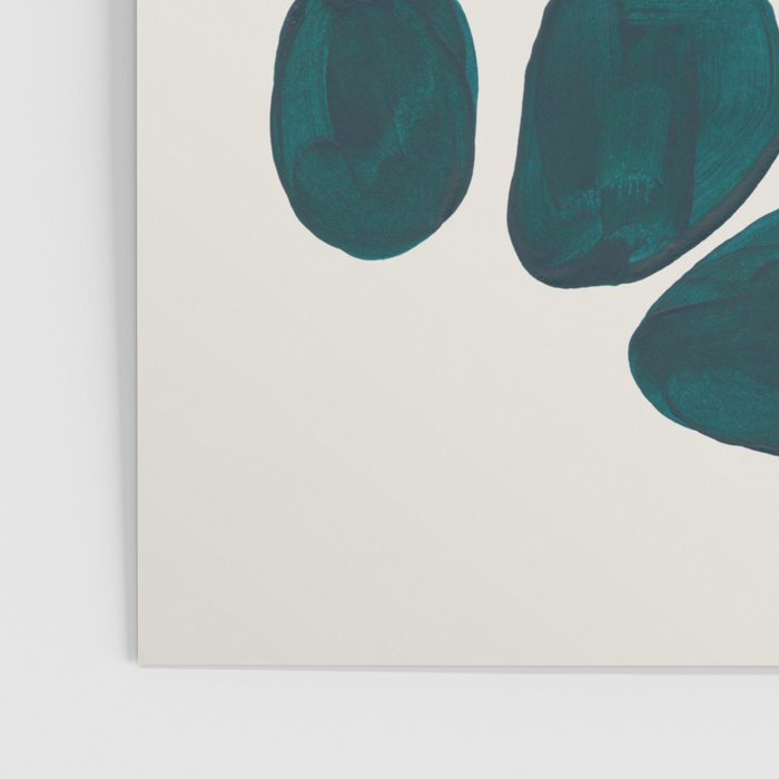 Minimalist Modern Mid Century Colorful Abstract Shapes Phthalo Blue Lime Green Gradient Overlapping Poster Gallery Image 3