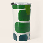 Minimalist Modern Mid Century Colorful Abstract Shapes Phthalo Blue Lime Green Gradient Overlapping Travel Mug Gallery Image 3