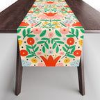 Whimsical Floral - colorful garden  Table Runner Gallery Image 1