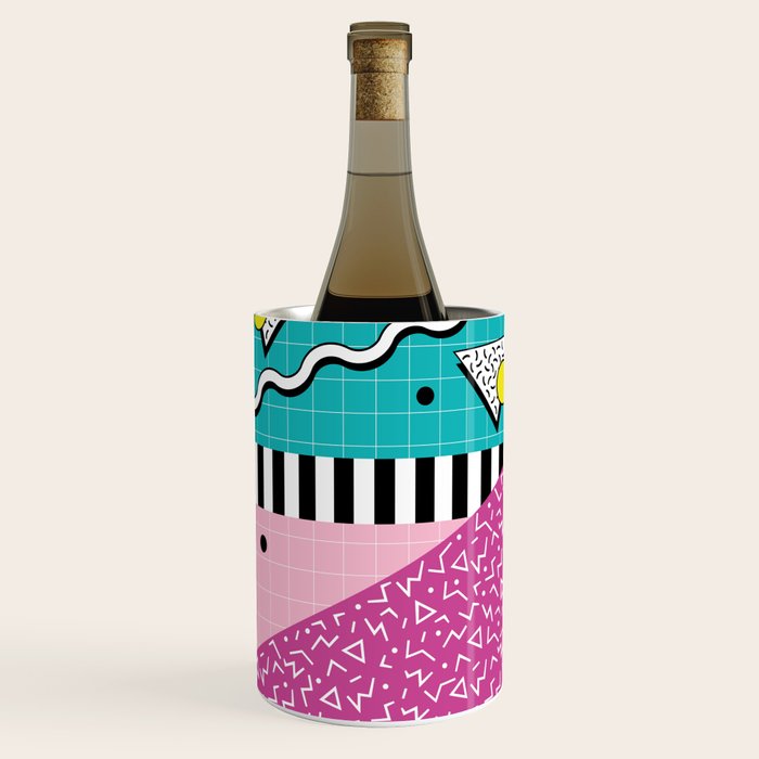 Memphis pattern 68 - 80s / 90s Retro Wine Chiller Gallery Image 3
