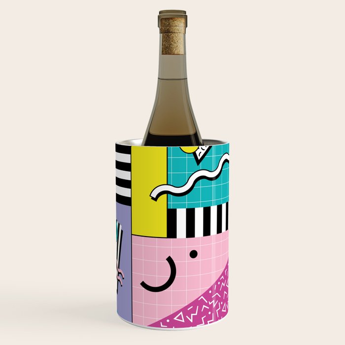 Memphis pattern 68 - 80s / 90s Retro Wine Chiller Gallery Image 1