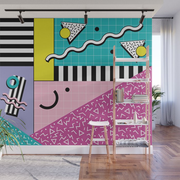 Memphis pattern 68 - 80s / 90s Retro Wall Mural Gallery Image 1