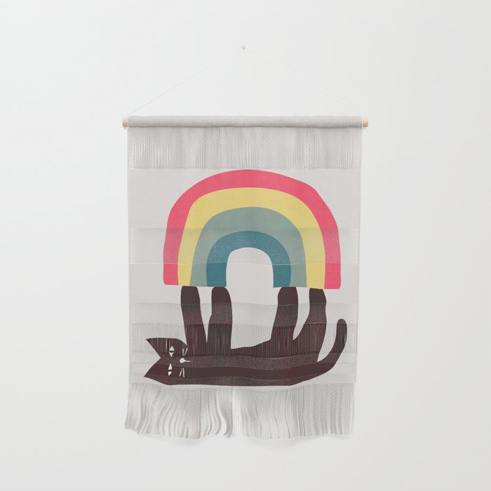 Cat with rainbow Wall Hanging Gallery Image 1