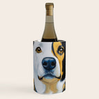 Gustav Klimt Style Dog Dressed in Blue White and Gold Wine Chiller Gallery Image 1