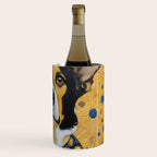 Gustav Klimt Style Dog Dressed in Blue White and Gold Wine Chiller Gallery Image 3