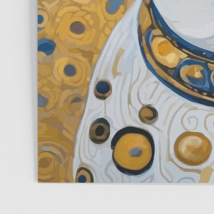 Gustav Klimt Style Dog Dressed in Blue White and Gold Poster Gallery Image 3