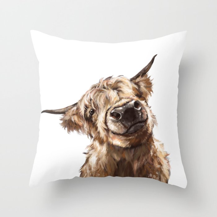Highland Cow Throw Pillow Gallery Image 1