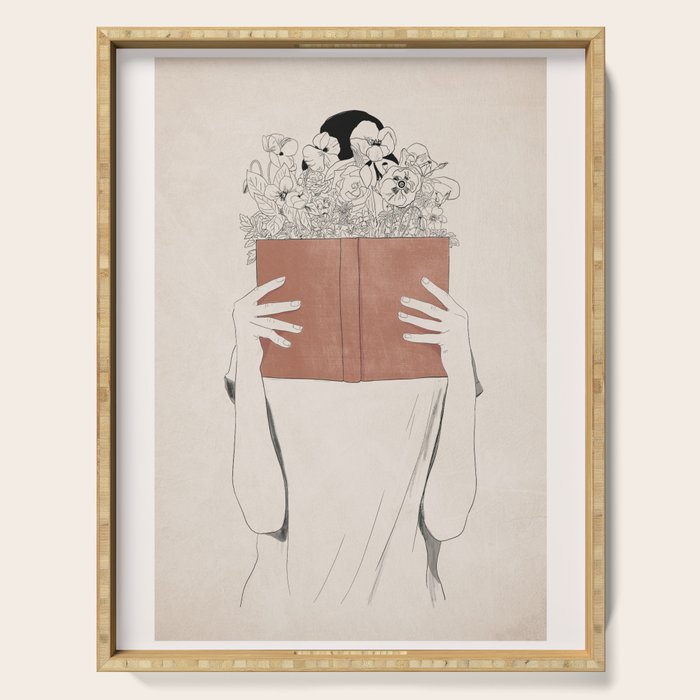 The Dreamer Line Art Serving Tray Gallery Image 1