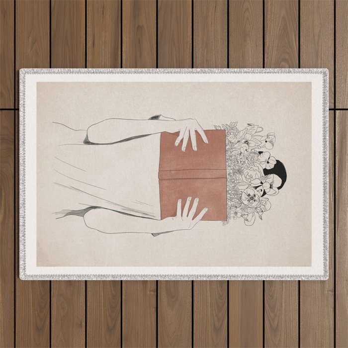 The Dreamer Line Art Outdoor Rug Gallery Image 1