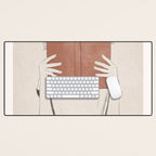 The Dreamer Line Art Desk Mat Gallery Image 1