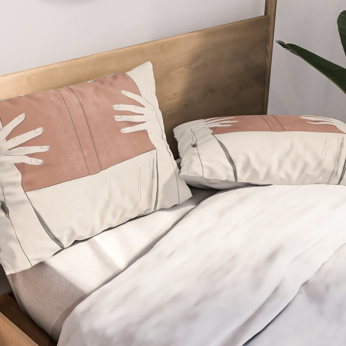 The Dreamer Line Art Pillow Sham Gallery Image 2