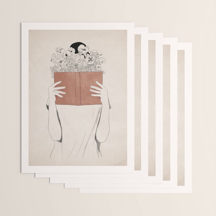 The Dreamer Line Art Wrapping Paper Gallery Image 3