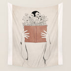 The Dreamer Line Art Wall Tapestry Gallery Image 4