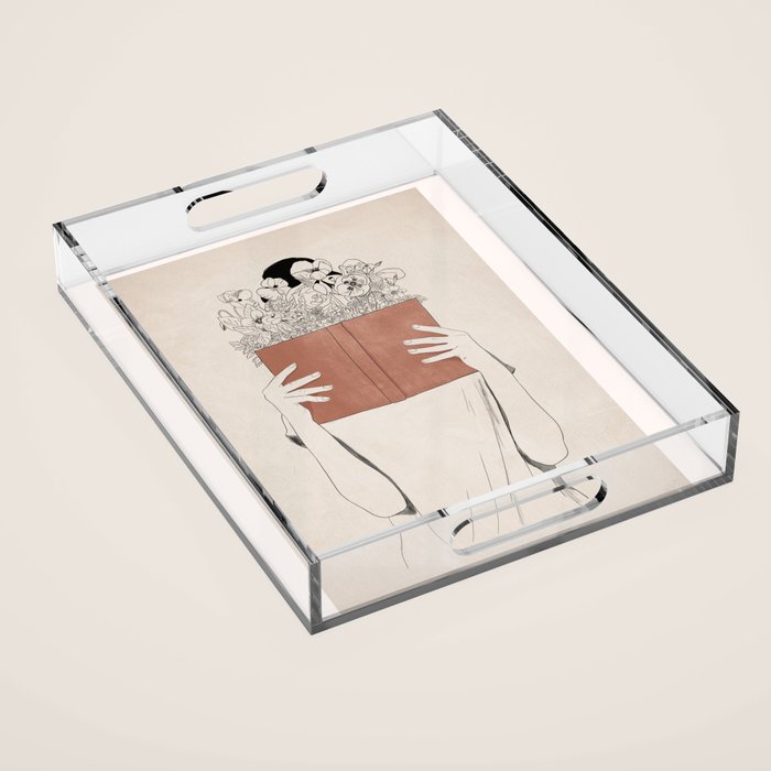 The Dreamer Line Art Acrylic Tray Gallery Image 1