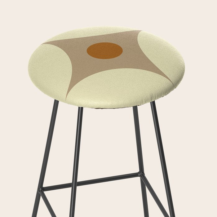 Retro Geometric Circle Pattern Stool Gallery Image 2