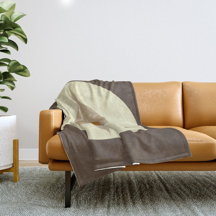 Retro Geometric Circle Pattern Throw Blanket Gallery Image 1