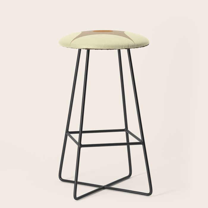 Retro Geometric Circle Pattern Stool Gallery Image 1