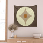 Retro Geometric Circle Pattern Wall Tapestry Gallery Image 2