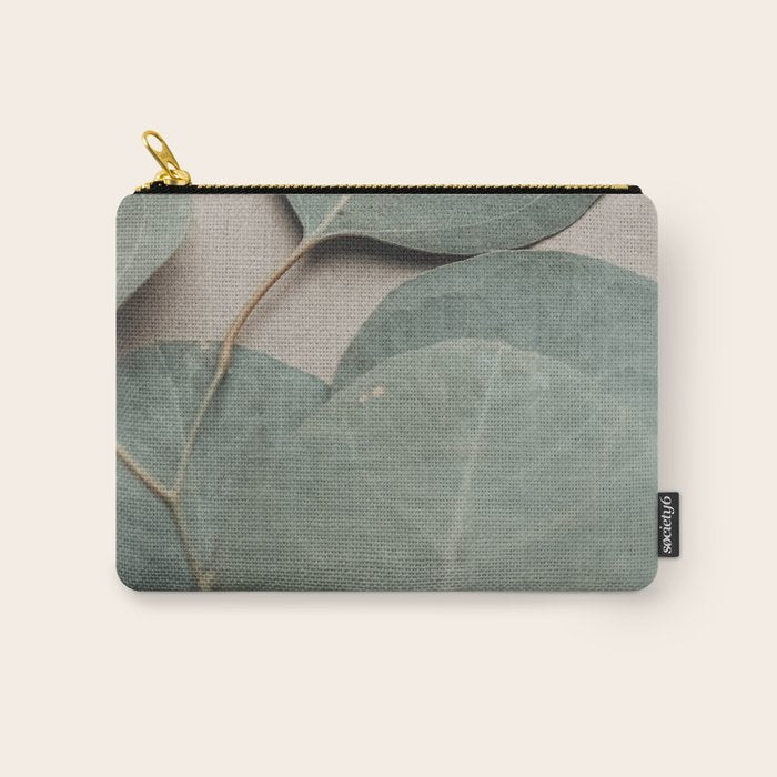 Eucalyptus x botanical leaf photograph green houseplant Carry All Pouch Gallery Image 1