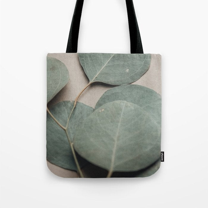 Eucalyptus x botanical leaf photograph green houseplant Tote Bag Gallery Image 1
