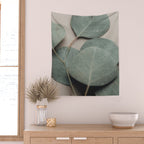 Eucalyptus x botanical leaf photograph green houseplant Wall Tapestry Gallery Image 2