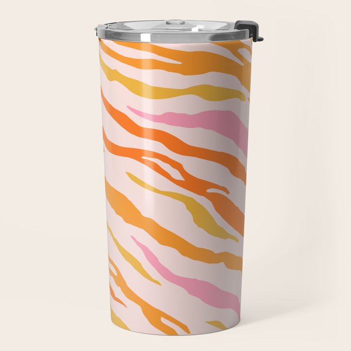 Tiger: PATTERN 07 | The Peach Edition Travel Mug Gallery Image 2