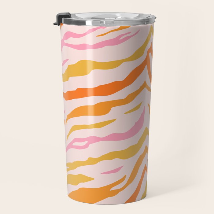 Tiger: PATTERN 07 | The Peach Edition Travel Mug Gallery Image 3