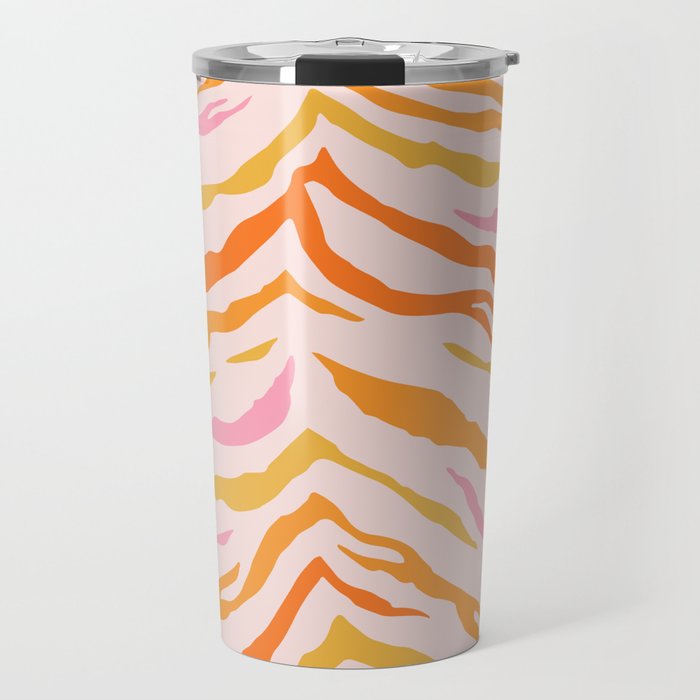 Tiger: PATTERN 07 | The Peach Edition Travel Mug Gallery Image 1