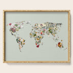 Vintage Botanical World Green Serving Tray Gallery Image 1