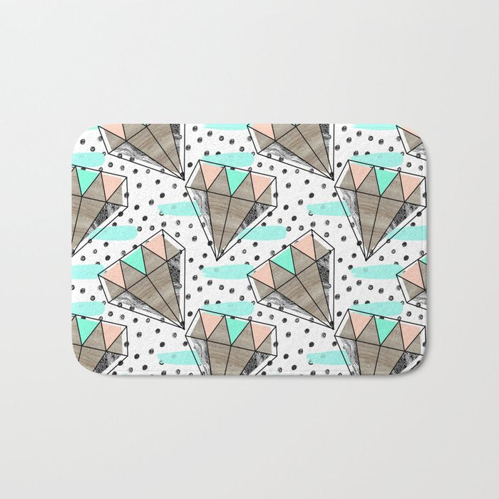 Colored diamonds and texture A Bath Mat Gallery Image 1