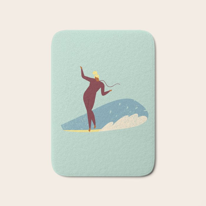 Surf girl Bath Mat Gallery Image 1
