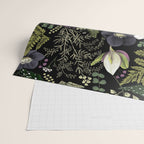Dark Mystical Garden Botanical Pattern Wrapping Paper Gallery Image 2