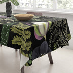 Dark Mystical Garden Botanical Pattern Tablecloth Gallery Image 3