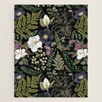 Dark Mystical Garden Botanical Pattern Jigsaw Puzzle Gallery Image 1