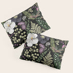 Dark Mystical Garden Botanical Pattern Pillow Sham Gallery Image 3