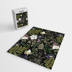 Dark Mystical Garden Botanical Pattern Jigsaw Puzzle Gallery Image 2