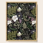 Dark Mystical Garden Botanical Pattern Serving Tray Gallery Image 1