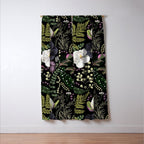 Dark Mystical Garden Botanical Pattern Window Curtain Gallery Image 3