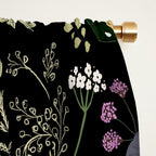 Dark Mystical Garden Botanical Pattern Window Curtain Gallery Image 2