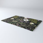 Dark Mystical Garden Botanical Pattern Rug Gallery Image 3